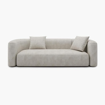 Acanva Luxury Modern Tight Curved Back Velvet Sofa, Minimalist Style Comfy Couch - Image 7