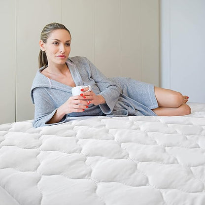 Cot Mattress Pad Waterproof 2 Pack, Quilted Cot Size Mattress Pads Cover 30" X - Image 7