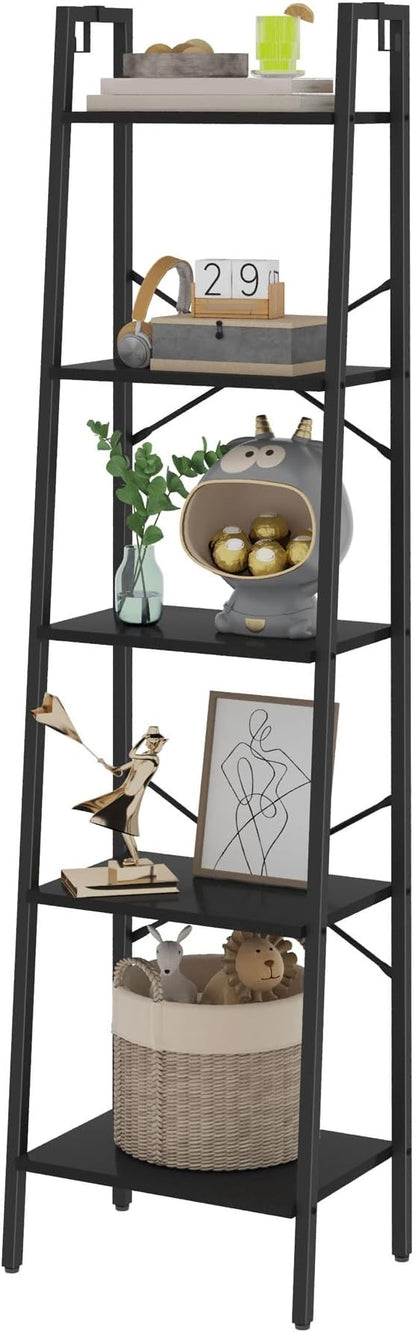 Hzuaneri Ladder Shelf, Bookshelf Bookcase, Freestanding Corner Storage Shelve - Image 7