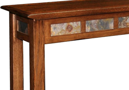 Leick Home 10059 Rustic Slate Tile Hall Console Sofa Table - Image 9