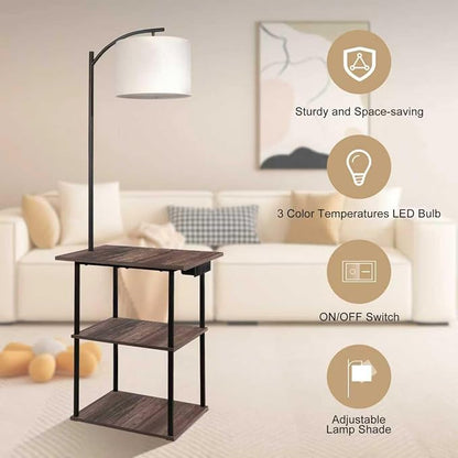 PESRAE Floor Lamp with Table, Lamps - Image 4