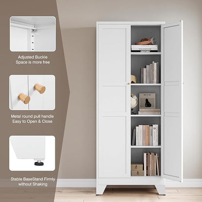 Yizosh Metal Pantry Cabinet, Cupboard - Image 6