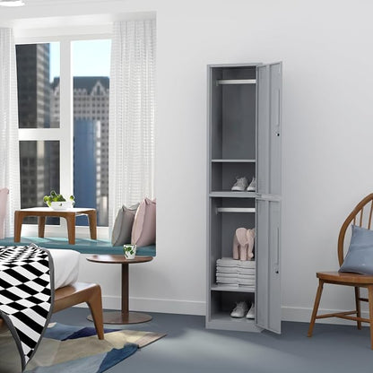 Metal Locker for Home, Dressing Room, Lockable Locker Cabinet - Image 2