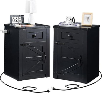 SOOWERY Nightstands Set of 2, Nightstand by SOOWERY