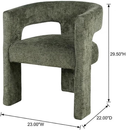 Jofran Gwen Jacquard Upholstered Accent Chair, Modern Luxury Plush Sculptural - Image 3