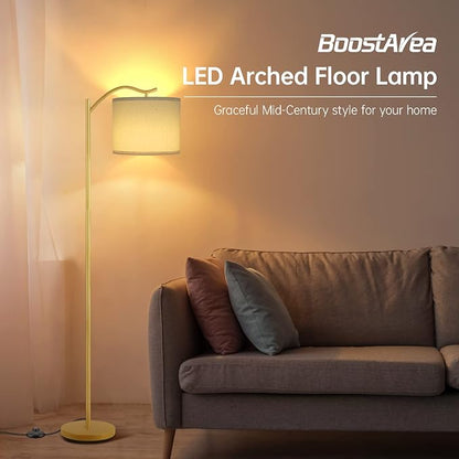 BoostArea Floor Lamp for Living Room, LED Arched Standing Lamp, Tall Modern - Image 2