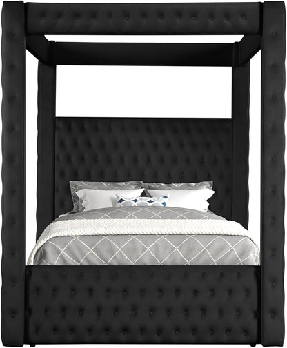 Velvet Canopy Bed Frame King - Image 9