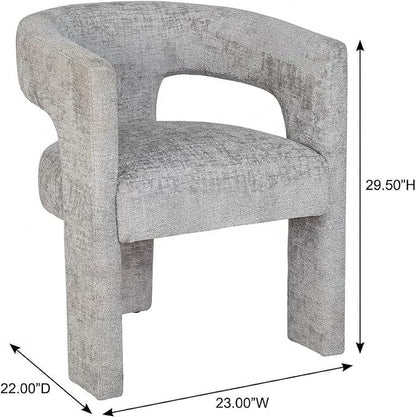 Jofran Gwen Jacquard Upholstered Accent Chair, Modern Luxury Plush Sculptural - Image 3
