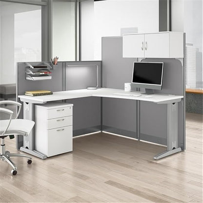 Bush Business Furniture Office in an Hour 65W L Shaped Cubicle Desk - Image 2