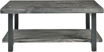 Alaterre Furniture Pomona Living Room 42 Inch Rectangular Solid Wood Coffee - Image 10