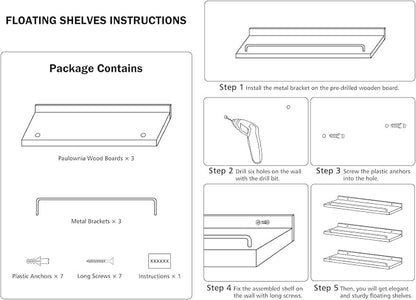 RYOFOBETTO 22 inches Long Floating Shelves, Bathroom Decor Shelves Over Toilet - Image 8
