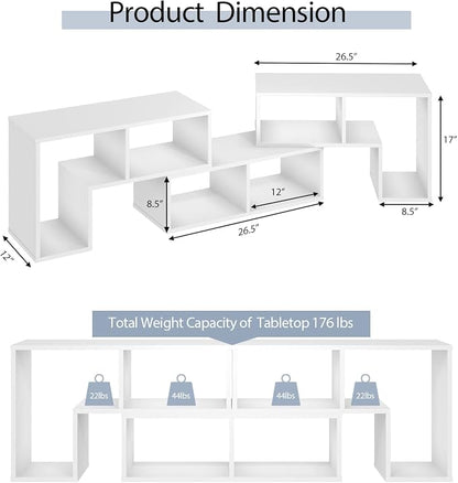 Tangkula 3 Pieces Console TV Stand, Free-Combination Entertainment Center - Image 5