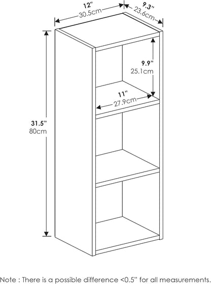 Furinno PASIR Book Shelf, 3-Tier Bookshelf, Easy Assembly Bookcase - Image 2