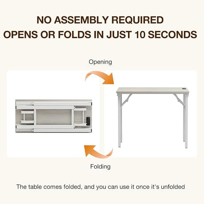 TEMI Small Computer Desk Folding Table - Image 3