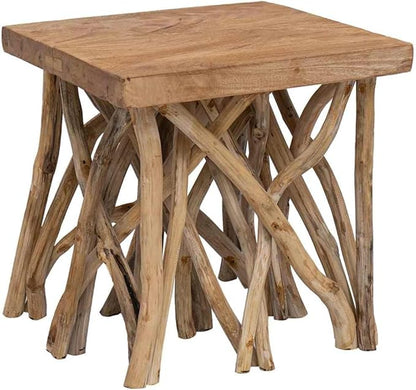 Brown Coffee Table Recycled Wood Table - Image 7