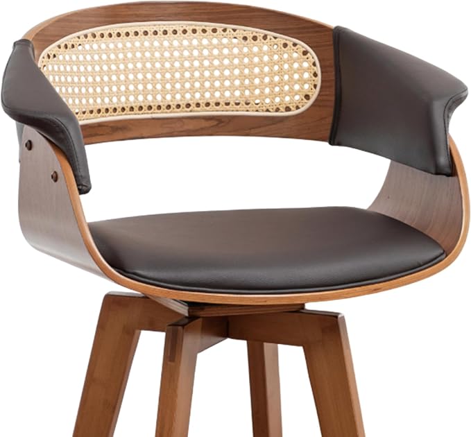 Set of 2 Rattan Swivel Bar Stools - Image 9