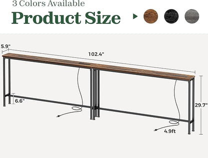 SUPERJARE 102.4 Inch Sofa Table - Image 3