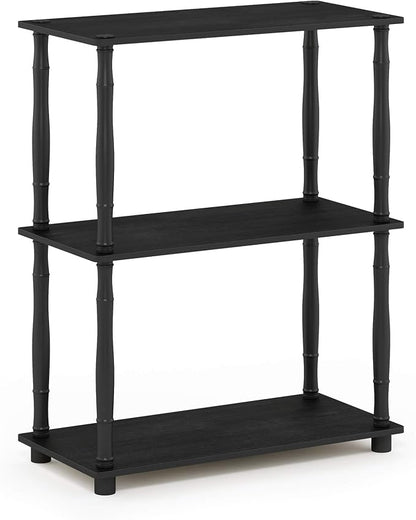 Furinno TURN-N-TUBE Storage Shelves, 3-Tier Book Shelf, Corner Shelf, Toolless - Image 5