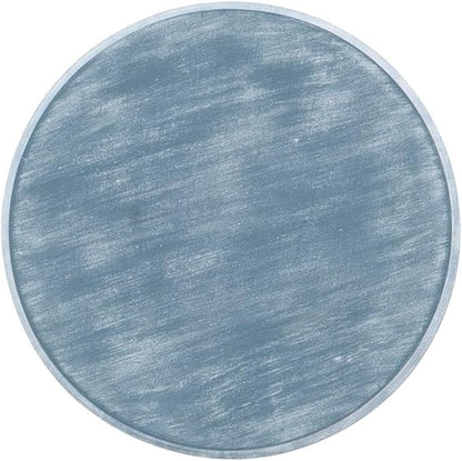 Pemberly Row Coastal Wood Side Table, Distressed Blue Finish, Tripod Base - Image 7