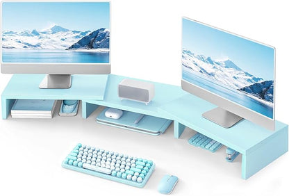 TAVR Dual Monitor Stand Riser Office Desktop Organizer Stand by TAVRFurniture