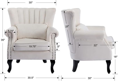 Velvet Accent Chairs Set of 2 - Image 3