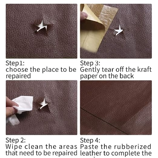 Leather Repair Tape Self Adhesive Patch kit Retro Ivory Beige 4x60 inch Heavy - Image 4