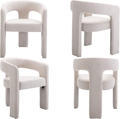 VESCASA Linen Barrel Dining Chair - Image 8