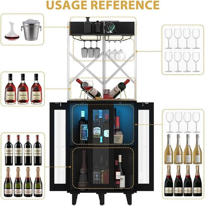 COCO DESIGN Corner Wine Cabinet - Image 5