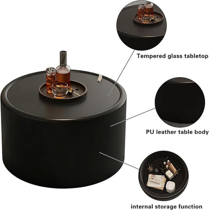 SSLine Set of 2 Black Round Nesting Coffee Tables - Image 7