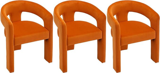 VESCASA Velvet Barrel Dining Chair by VESCASA
