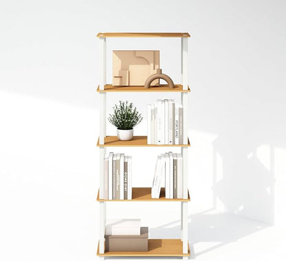 Furinno Turn-S-Tube Storage Shelves Set of 2, 3-Tier Book Shelf, Corner Shelf - Image 6
