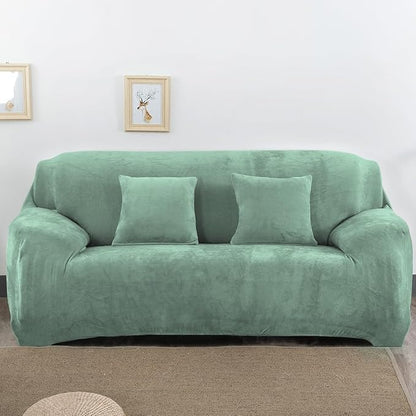 vctops 1-Piece Velvet Plush Stretch Sofa Slipcover by vctops