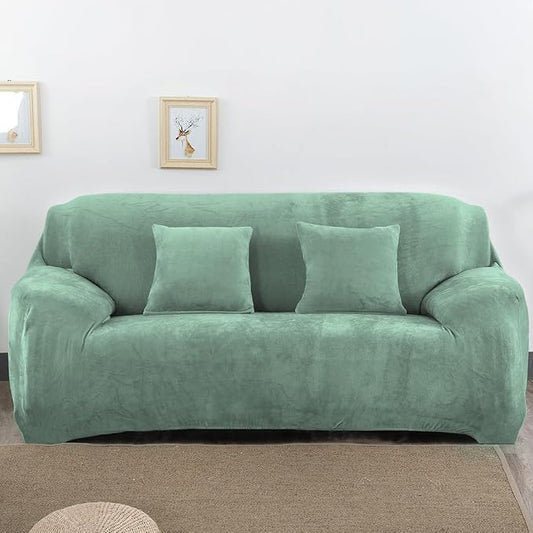 vctops 1-Piece Velvet Plush Stretch Sofa Slipcover by vctops