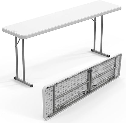 VINGLI 6 FT Narrow Folding Table, Home Work by VINGLI
