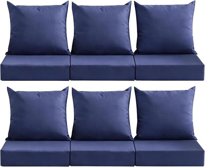 Outdoor Deep Seat Cushion Set, 24x24 Inch Water-Resistant & Fade-Resistant by MuaMelop