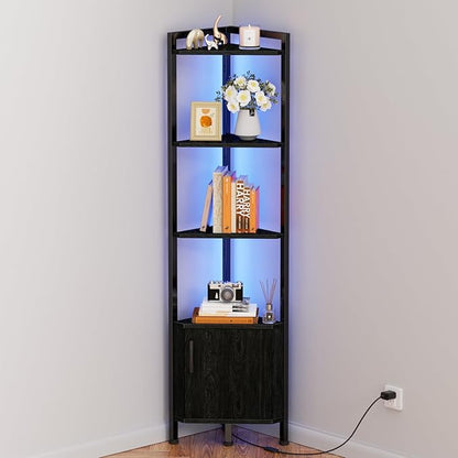Furnulem Corner Shelf, 5-Tier Corner Cabinet by Furnulem