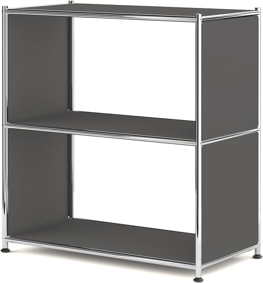 32-Inch 2-Tier Metal Bookcase, Open Shelf Storage Organizer by SIMPLINK