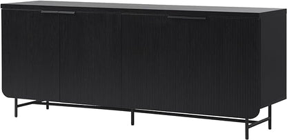 Walker Edison Reema Fluted 4-Door Kitchen Sideboard Buffet Console, 69 Inch by WalkerEdison