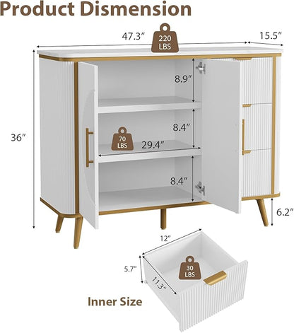 47.3" Modern Buffet Cabinet - Image 2