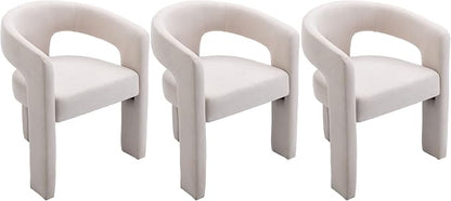 VESCASA Linen Barrel Dining Chair - Image 3