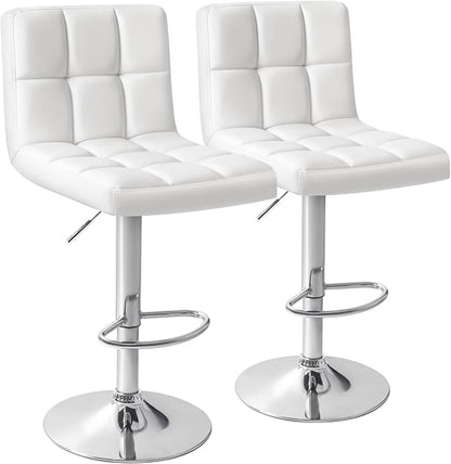Homall Bar Stools Modern PU Leather Adjustable Swivel Barstools, Armless by Homall
