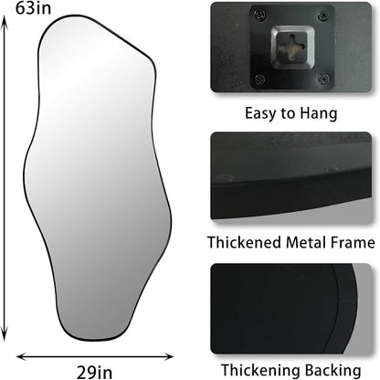 Large Irregular Mirror, Modern Organic Shape Mirror - Image 4