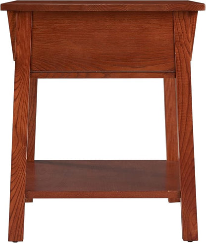Leick Home Mission End Table, Solid Wood, 1 Storage Drawer, Secret Compartment - Image 5