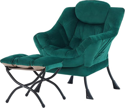 Tiita Lazy Chair with Ottoman, Comfy Leisure Sofa Armchair with Ottoman by TiitaHome