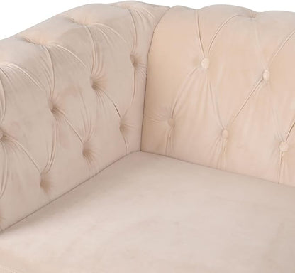 RARZOE 3 Pieces of Living Room Furniture Sofa Sets, Modern Velvet Chesterfield - Image 6