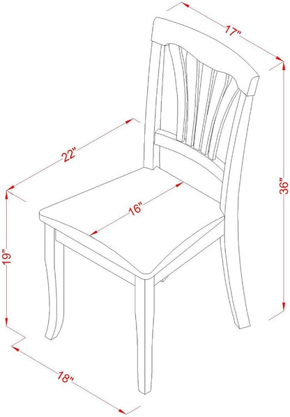 East West Furniture Avon 36" Faux Leather Dining Chairs in Black - Image 3
