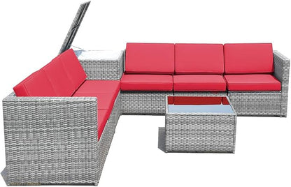 Tangkula 8 Pieces Wicker Patio Furniture Set - Image 9