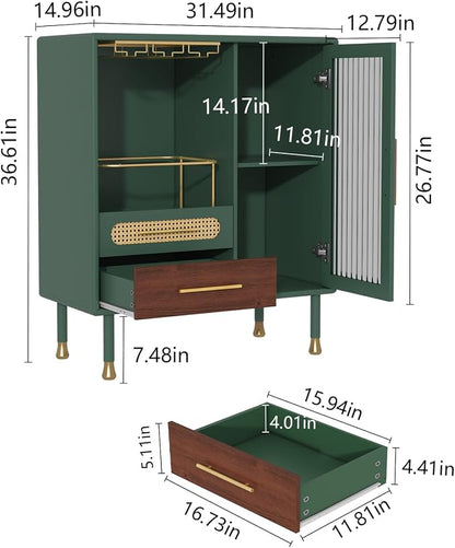 ARTPOWER Modern Coffee Bar Cabinet - Image 2