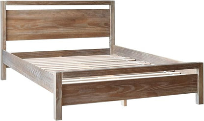 Grain Wood Furniture Loft King Size Solid Wood Bed, Weathered Pine - Image 4