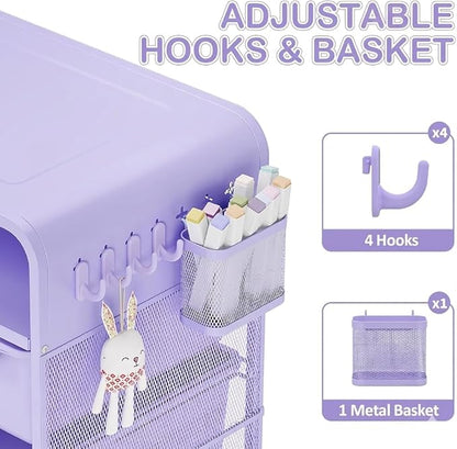 SYKIARIOL Kids Nightstand, Girls Bedside Table, Night Side Table, Kids Night - Image 7